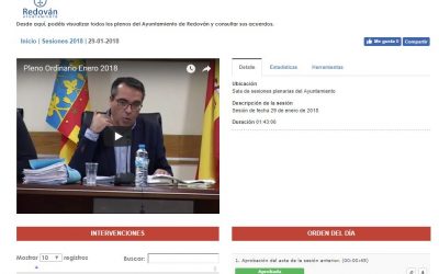 Redován launches a video-record system on the municipal website that gives more transparency and visibility to the recordings of the plenary sessions of the City Council