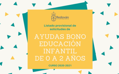 Listado provisional de solicitudes de las ayudas para el Bono Educación Infantil de 0 a 2 años del Ayuntamiento de Redován